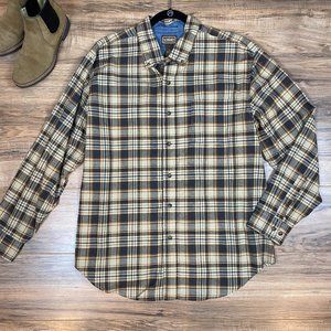 C.E. Schmidt Workwear Button Down Long Sleeve Shirt Brown‎ Plaid Men's XL